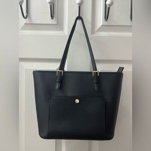 MICHAEL KORS Black Tote Bag with Gold Accents